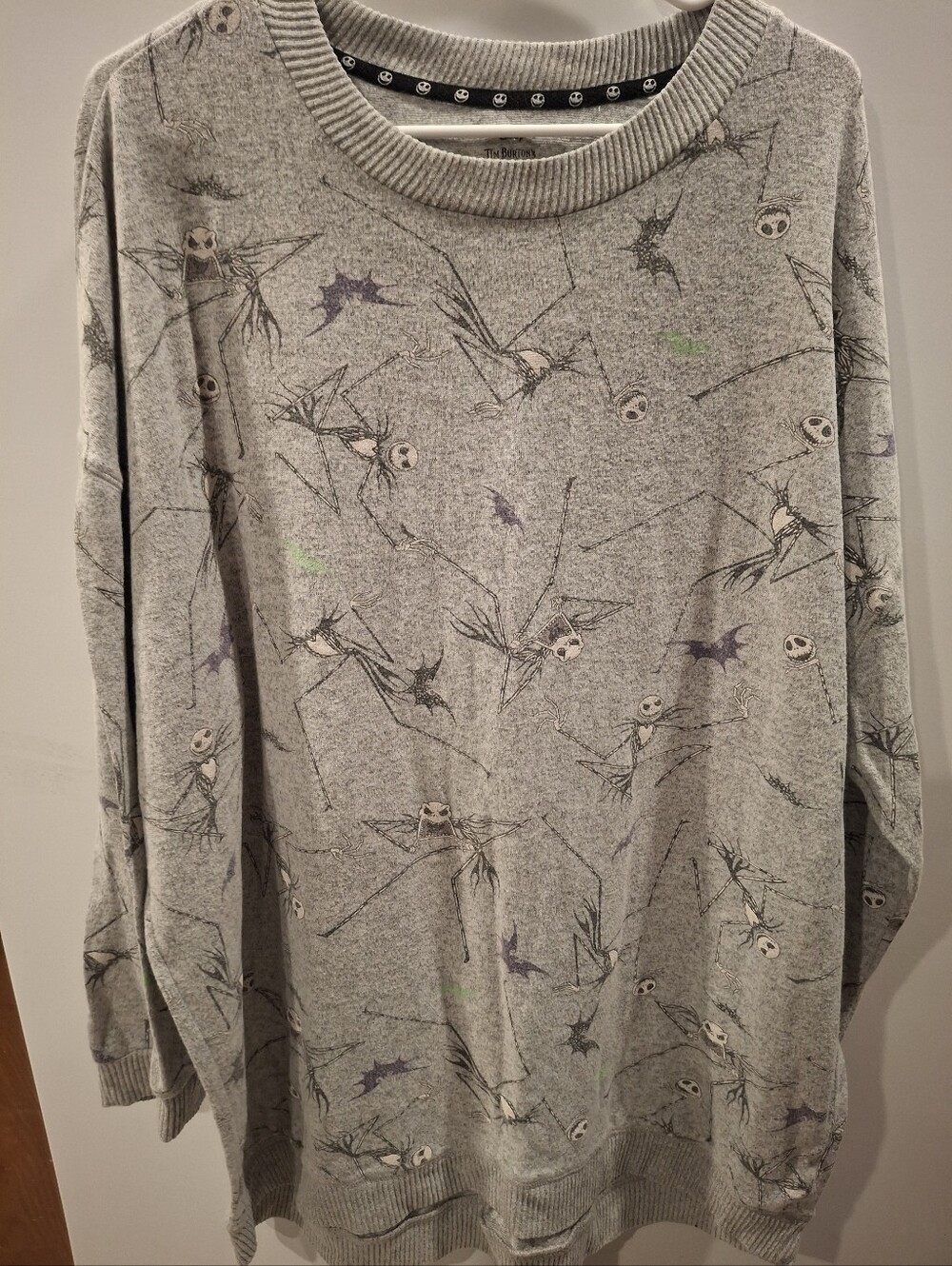 The Nightmare Before Christmas Gray Graphic Crewneck Sweatshirt